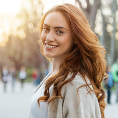 woman smiling